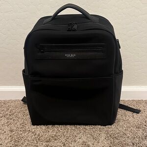 Mina Baie Noah Full Nylon Black Backpack Black Hardware